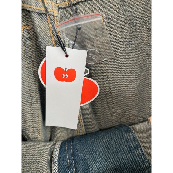 Cider Sand Washed Wide Leg Denim Jeans Women's Size XL Blue Sand Washed NEW - Picture 13 of 15